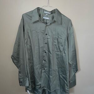 Geoffrey Beene Men's Green Button-Up dress Shirt size 17 1/2 34/35
